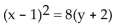 Match the equation to the graph. -  A)    B)    C)    D)   