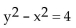 Find the asymptotes of the hyperbola. -  A) y = x and y = - x B) y = 2x and y = - 2x C)    D)   