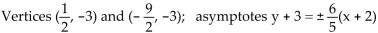 Find an equation for the hyperbola described. -  A)    B)    C)    D)   