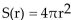 Solve the problem. -The surface area of a balloon is given by   where r is the radius of the balloon. If the radius isincreasing with time t, as the balloon is being blown up, according to the formula   find thesurface area S as a function of the time t. A)    B)    C)    D)   