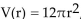 Write the word or phrase that best completes each statement or answers the question. -The volume V (in cubic inches)of a cylindrical pipe with length 12 inches is given by V   where ris the radius of the piston (in inches). If the radius is increasing with time t (in minutes)according to theformula   find the volume V of the pipe as a function of the time t.