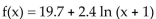 Solve the problem. -The long jump record, in feet, at a particular school can be modeled by   where x isthe number of years since records began to be kept at the school. What is the record for the long jump8 years after record started being kept? Round your answer to the nearest tenth. A) 25.0 ft B) 24.7 ft C) 24.4 ft D) 22.1 ft