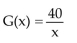 <strong>Solve the problem. Express the gross salary G of a person who earns $40 per hour as a function of the number x of hoursworked.</strong> A)G(x)= 40x B)G(x)= 40 + x C) D)