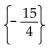 Solve the equation. -6(x + 5) = 7x - (3 - x)  A)    B)    C)    D)   