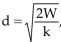 Solve the problem. -The number of centimeters, d, that a spring is compressed from its natural, uncompressed position is givenby the formula   where W is the number of joules of work done to move the spring and k is thespring constant. Solve this equation for W. Use the result to determine the work needed to move a spring2 centimeters if it has a spring constant of 0.6. A)    1.2 joules B)    0.4 joules C)    13.3 joules D)    4.8 joules