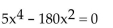 Find the real solutions of the equation by factoring. -  A) {-6, 0, 6} B)    C) {-6, 6} D) {0}