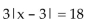 Solve the equation. -  A) {9, -3} B) {3, -9} C) {3} D) no solution