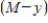 Two chemical solutions, one containing N molecules of chemical A and another containing M molecules of chemical B, are mixed together at time t = 0. The molecules from the two chemicals combine to form another chemical solution containing y (AB) molecules. The rate at which the AB molecules are formed,   , is called the reaction rate and is jointly proportional to   and   . Thus,   ​ where k is a constant (we assume the temperature of the chemical mixture remains constant during the interaction). Solve this differential equation with the side condition   assuming that   and   