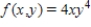 Evaluate the double integral ​   ​ For the given function f(x, y)  and the region R. ​   ; R is the rectangle defined by   and   . ​ A)  0 B)  4 C)  -4 D)  1