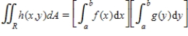 Determine whether the statement is true or false. If it is true, explain why it is true. If it is false, give an example to show why it is false. ​ If h(x, y)  = f(x) g(y) , where f is continuous on [a, b] and g is continuous on [c, d], then ​   where   . ​ A)  From the definition follows           , so the statement is false.​ B)  From the definition follows           , so the statement is true.​ C)  From the definition follows           , so the statement is false.​