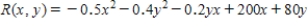 The total weekly revenue (in dollars)  of Country Workshop associated with manufacturing and selling their rolltop desks is given by the function ​   ​ Where x denotes the number of finished units and y denotes the number of unfinished units manufactured and sold each week. Compute   and   when x = 200 and y = 180. Interpret your results. ​ A)  -$380/unit; -$20/unit The weekly revenue decreases by $380/unit for each additional finished desk produced (beyond 200)  when the level of production of unfinished desks remains fixed at 180; the revenue decreases by $20/unit when each additional unfinished desk (beyond 180)  is produced and the level of production of finished desks remains fixed at 200. ​ B)  $36/unit; $24/unit The weekly revenue increases by $36/unit for each additional finished desk produced (beyond 200)  when the level of production of unfinished desks remains fixed at 180; the revenue increases by $24/unit when each additional unfinished desk (beyond 180)  is produced and the level of production of finished desks remains fixed at 200. ​ C)  $36/unit; -$24/unit The weekly revenue increases by $36/unit for each additional finished desk produced (beyond 200)  when the level of production of unfinished desks remains fixed at 180; the revenue decreases by $24/unit when each additional unfinished desk (beyond 180)  is produced and the level of production of finished desks remains fixed at 200. ​ D)  $24/unit; $36/unit The weekly revenue increases by $36/unit for each additional finished desk produced (beyond 200)  when the level of production of unfinished desks remains fixed at 180; the revenue decreases by $24/unit when each additional unfinished desk (beyond 180)  is produced and the level of production of finished desks remains fixed at 200. ​