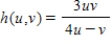 Sketch the domain of the function. ​   ​ A)  ​     B)  ​     C)  All values of u and v   D)  ​     E)    ​  