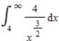 Evaluate the following improper integral whenever it is convergent. ​   ​ A)  4 B)  10 C)  2 D)  5 E)  the integral is divergent