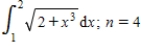 Use the trapezoidal rule and Simpson's rule to approximate the value of the definite integral. ​   ​ A)    B)  ​   C)  ​   D)  ​  