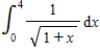 Find a bound on the error in approximating the definite integral using the trapezoidal rule with 8 intervals. ​   ​ A)  0.1773108 B)  0.1110032 C)  0.0629052 D)  0.0625000 E)  0.0403685