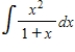 Use the table of integrals to find the integral. ​   ​ A)    B)    C)    D)   