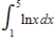 Evaluate the definite integral by using the method of integration by parts. ​  