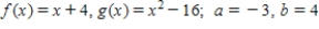 Sketch the graphs of the functions f and g and find the area of the region enclosed by these graphs and the vertical lines   and   . ​   ​ A)  ​     sq units. ​ B)  ​     sq units. ​ C)  ​     sq units. ​ D)  ​     sq units. ​