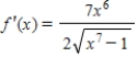 Find the function   given that the slope of the tangent line to the graph of   at any point   is   and that the graph of   passes through the given point. ​   ;   ​ A)    B)    C)    D)   