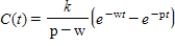 The concentration of a drug in grams/cubic centimeter (g/cm3)  t minutes after it has been injected into the bloodstream is given by   where w, p, and k are positive constants, with p > w. ​ At what time is the concentration of the drug the greatest? What will be the concentration of the drug in the long run? ​ A)    B)  ​   C)  ​   D)  ​  
