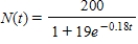 On the basis of data collected during an experiment, a biologist found that the growth of the fruit fly (Drosophila) with a limited food supply could be approximated by the exponential model , where t denotes the number of days since the beginning of the experiment. What was the initial fruit fly population in the experiment? __________ What was the maximum fruit fly population that could be expected under this laboratory condition? __________ What was the population of the fruit fly colony on the 20th day? Please give the answer as an integer. __________ How fast was the population changing on the 20th day? Please give the answer as an integer. __________