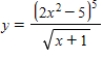 Use logarithmic differentiation to find the derivative of the function. ​  