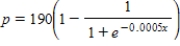 The monthly demand for a certain brand of table wine is given by the demand equation   where p denotes the wholesale price per case (in dollars)  and x denotes the number of cases demanded. Find the rate of change of the price to the nearest hundredth of a cent per case when x = 1,000. ​ A)  The rate of change of the price is -2.23 cents per case. B)  The rate of change of the price is -2.43 cents per case. C)  The rate of change of the price is -4.46 cents per case. D)  The rate of change of the price is -2.16 cents per case.