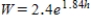 The Ehrenberg equation   gives the relationship between the height (in meters)  and the average weight W (in kilograms)  for children between 5 and 13 years of age. ​ What is the average weight of a 10-year-old child who stands at 1.4 m tall? Round the answer to the nearest tenth. Use differentials to estimate the change in the average weight of a 10-year-old child whose height increases from 1.4 m to 1.45 m. A)  44.8 kg, 3.2 kg B)  83.9 kg, 2.9 kg C)  58.0 kg, 1.6 kg D)  31.5 kg, 1.6 kg E)  31.5 kg, 2.9 kg