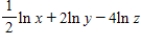 Write the expression as the logarithm of a single quantity. ​   ​ A)    B)    C)    D)    E)   