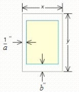 A book designer has decided that the pages of a book should have 1 in.margins at the top and bottom and   in.margins on the sides. She further stipulated that each page should have an area of 27 in.<sup>2 </sup>(see the figure) . ​   ​ Determine the page dimensions that will result in the maximum printed area on the page, where   . ​ A)    B)  ​   C)  ​   D)  ​  