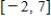 Find the absolute maximum value and the absolute minimum value, if any, of the given function. ​   on   ​ A)  Absolute maximum value:   ; absolute minimum value:   B)  Absolute maximum value:   ; absolute minimum value:   C)  Absolute maximum value:   ; absolute minimum value:   D)  No absolute extrema