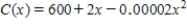 The quantity demanded each month of the Walter Serkin recording of Beethoven's Moonlight Sonata, manufactured by Phonola Record Industries, is related to the price/compact disc. The equation     , where   denotes the unit price in dollars and   is the number of discs demanded, relates the demand to the price. ​ The total monthly cost (in dollars) for pressing and packaging   copies of this classical recording is given by     . ​ To maximize its profits, how many copies should Phonola produce each month?