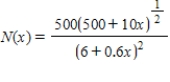 A sociologist has found that the number of serious crimes in a certain city each year is described by the function   , where x (in cents/dollar deposited)  is the level of reinvestment in the area in conventional mortgages by the city's ten largest banks. ​ Use differentials to estimate the change in the number of crimes if the level of reinvestment changes from 18   /dollar deposited to 26   /dollar deposited. Round to the nearest integer A) Decrease of 60 crimes/yr. B) Decrease of 24 crimes/yr. C) Decrease of 56 crimes/yr. D) Decrease of 57 crimes/yr.