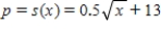 The supply equation for a certain brand of radio is given by   , where x is the quantity supplied and p is the unit price in dollars. Use differentials to approximate the change in price when the quantity supplied is increased from 10,000 units to 10,500 units. $__________