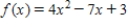 Find the first and second derivatives of the function. ​  