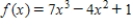 Find the first and second derivatives of the function. ​  