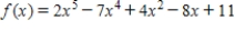 Find the third derivative of the function. ​  