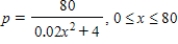 The quantity of Sicard wristwatches demanded each month is related to the unit price by the equation   , where p is measured in dollars and x in units of a thousand. ​ Find the marginal revenue function   . ​ A)    B)    C)    D)   