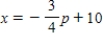 The demand equation is   . ​ Compute the elasticity of demand and determine whether the demand is elastic, unitary, or inelastic at   . ​ A)    ; elastic B)  ​   ; inelastic C)  ​   ; inelastic D)  1; unitary