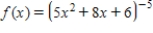 Find the derivative of the given function. ​  