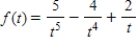Find the derivative of the function f by using the rules of differentiation. ​   ​ A)    B)    C)    D)    E)   