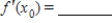 Let   . ​ Find the derivative f '(x) of f(x). ​ f '(x) = __________ ​ Find the point on the graph of f where the tangent line to the curve is horizontal. ​ __________ ​ Sketch the graph of f and the tangent line to the curve at the point where the tangent line to the curve is horizontal. ​ Select the correct graph by entering A, B, or C. ​ __________ ​ A​ ​   ​ B   C   ​ Let   represent the point on the graph of f where the tangent line to the curve is horizontal. What is the rate of change of f at this point? ​  