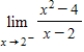 Find the one-sided limit, if it exists. ​   ​ A)  4 B)  -2 C)  -10 D)  5 E)  The limit does not exist