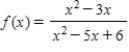Determine all values of x at which the function is discontinuous. ​   ​ A)  -3 and -2 B)  2 C)  3 and 2 D)  3