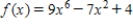 Determine whether the given function is a polynomial function or rational function. State the degree, if it is a polynomial function. ​   ​ A)  The given function is a rational function with degree 6 B)  The given function is a rational function C)  The given function is a polynomial function with degree 6 D)  The given function is a polynomial function with degree 2 E)  The given function is a polynomial function with degree 12