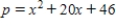 For the supply equation   , where x is the quantity supplied in units of a thousand and p is the unit price in dollars, determine the price at which the supplier will make 2 units of the commodity available in the market. ​ A)  p = $4 B)  p = $88 C)  p = $90 D)  p = $44 E)  p = $50