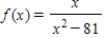 Find the domain of the function. ​   ​ A)    B)    C)    D)    E)   