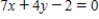 Find an equation of the line in general form that passes through the point (5, 8)  and is perpendicular to the line   . ​ A)    B)    C)    D)  ​   E)  ​  