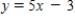 Find an equation of the line that passes through the points (1, 3)  and (3, 13) . ​ A)    B)    C)  ​   D)  ​   E)  ​  