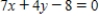 Find an equation of the line that passes through the point (6, 7) and is perpendicular to the line  